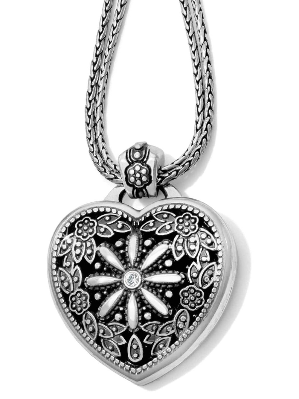 Brighton’s Love Lockets: Floral Heart Locket Necklace